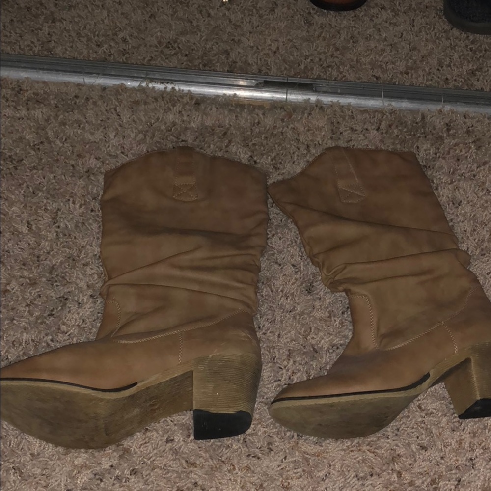 Tan cowboy boots